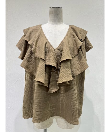 レイヤーフリルフレンチTOPS　601481   / CYAN tokyo