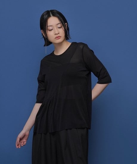 【Xmas限定値引き】CYAN tokyoラウンドギャザーウォームトップス 黒 Xmas限定値引き】CYAN tokyoラウンドギャザーウォームトップス 黒 CYAN