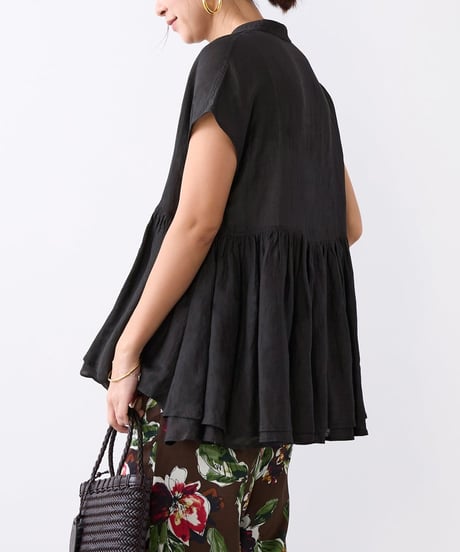 linen gather blouse  0126201163  / MICA&DEAL