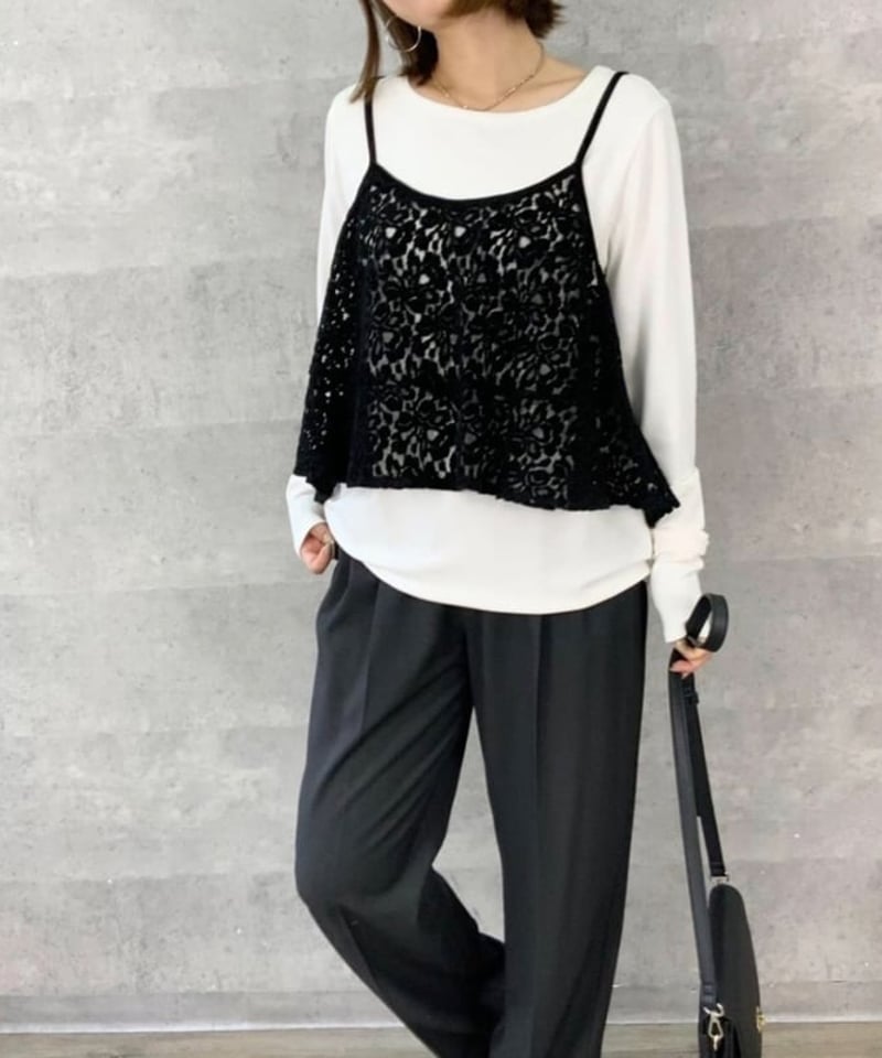 黒　☆今季 新品未使用☆アンナケリー　フレンチスリーブ　オールインワン mi via loca（ミヴィアロカ）の「Vネックフレンチスリーブ