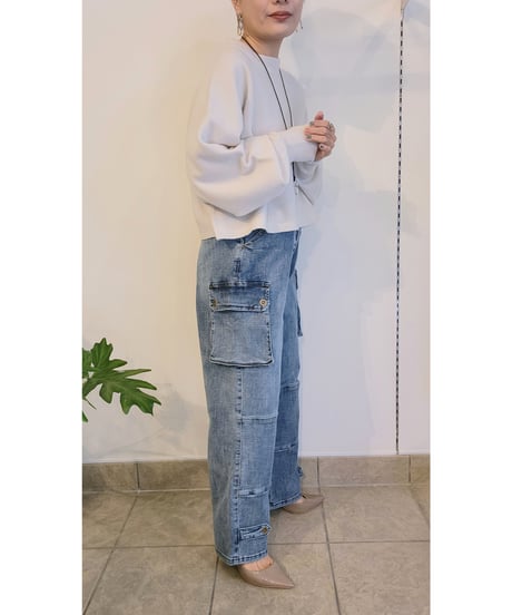 デニムカーゴパンツ