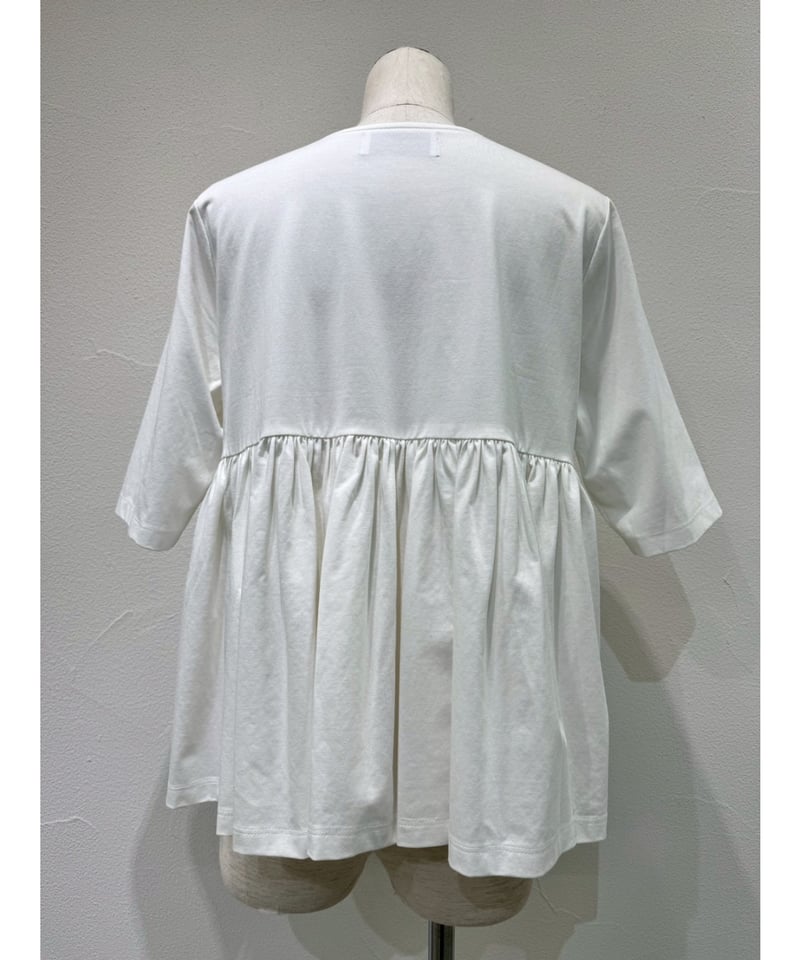 スクエアネックバックギャザーTOPS 601454 / CYAN tokyo | CALEND