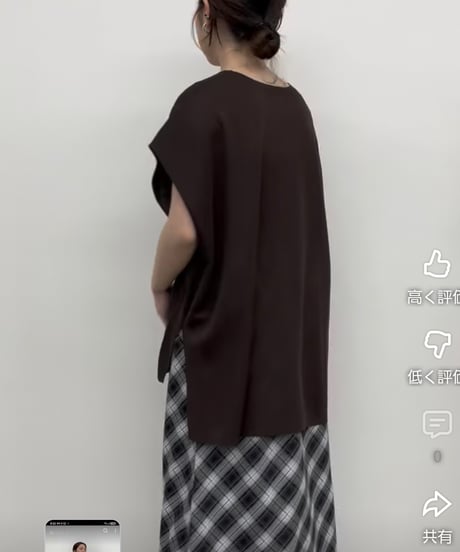 チュニック丈ロゴニットトップス 652-85506  / CLOCHE