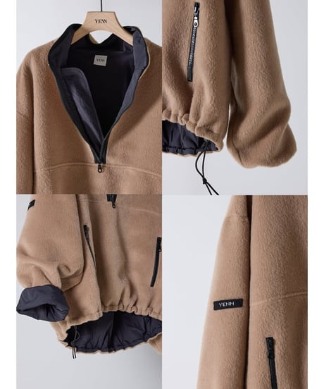 SHAGGY HALF ZIP JK Y254-41126-4 / YENN