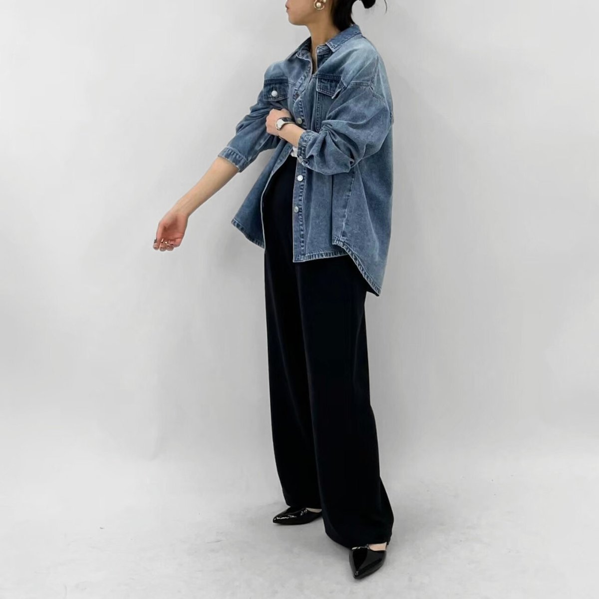 デニムオーバーシャツ/ CAFUNE | CALENDRIER online store