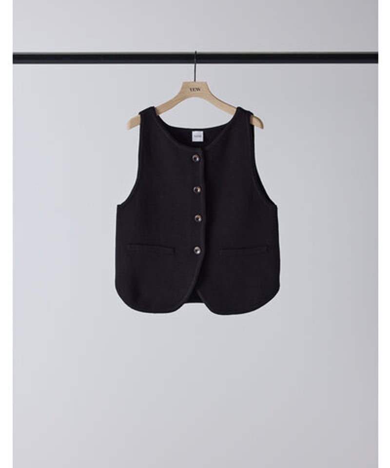 BOAT NECK KNIT VEST Y261-91017 / YENN | CALEND