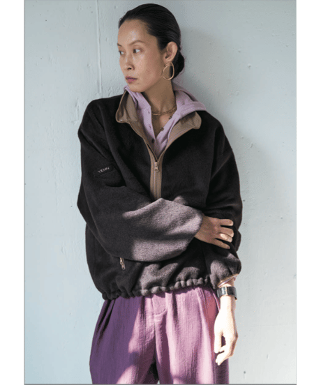 SHAGGY HALF ZIP JK Y254-41126-4 / YENN