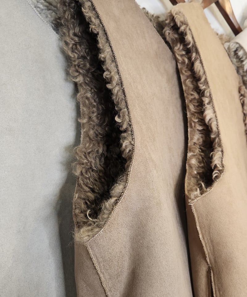 プードルファー × ボアボリュームトップベスト 552-24509 / NUS | CALEN