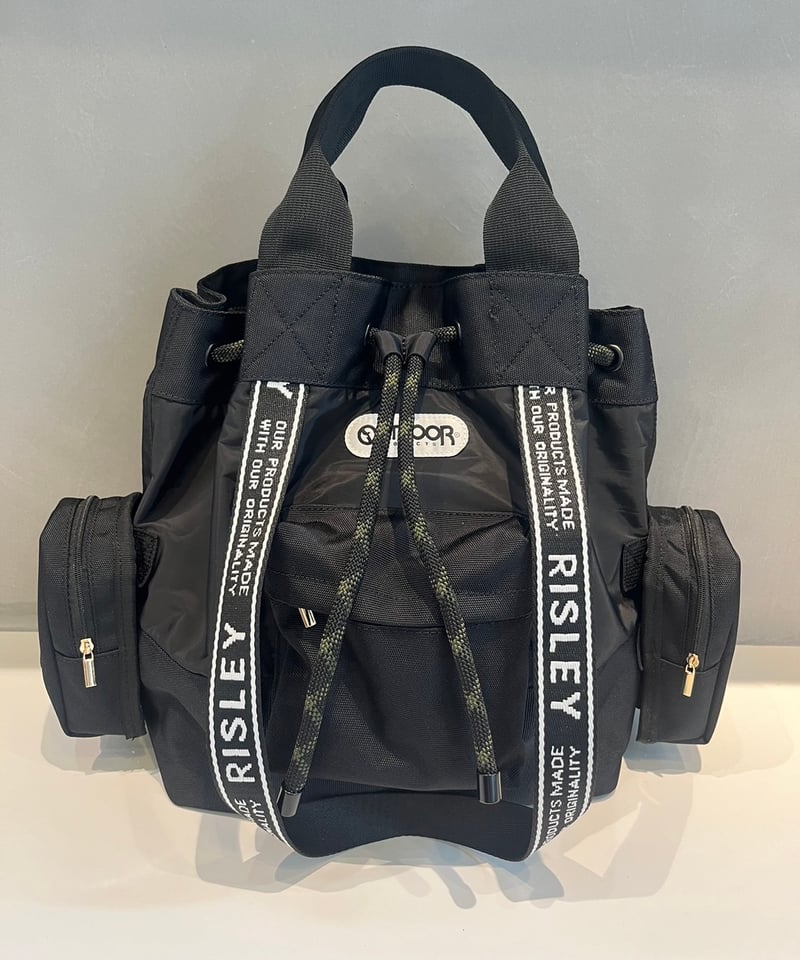 完売　美品　OUTDOOR RISLEY コラボ　トートバッグ　黒 完売 美品 OUTDOOR RISLEY コラボ トートバッグ 黒