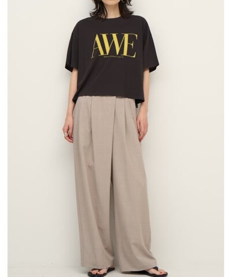 "AWE"ﾌﾟﾘﾝﾄｸﾛｯﾌﾟﾄﾞTee　8462-403KK　 / CHIGNON