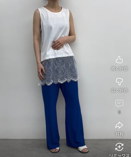 幅広レースカットタンク 61285738  / CLOCHE