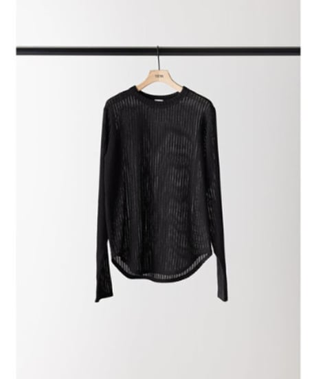 STRIPE SHEER RIB TEE  Y263-82086 / YENN