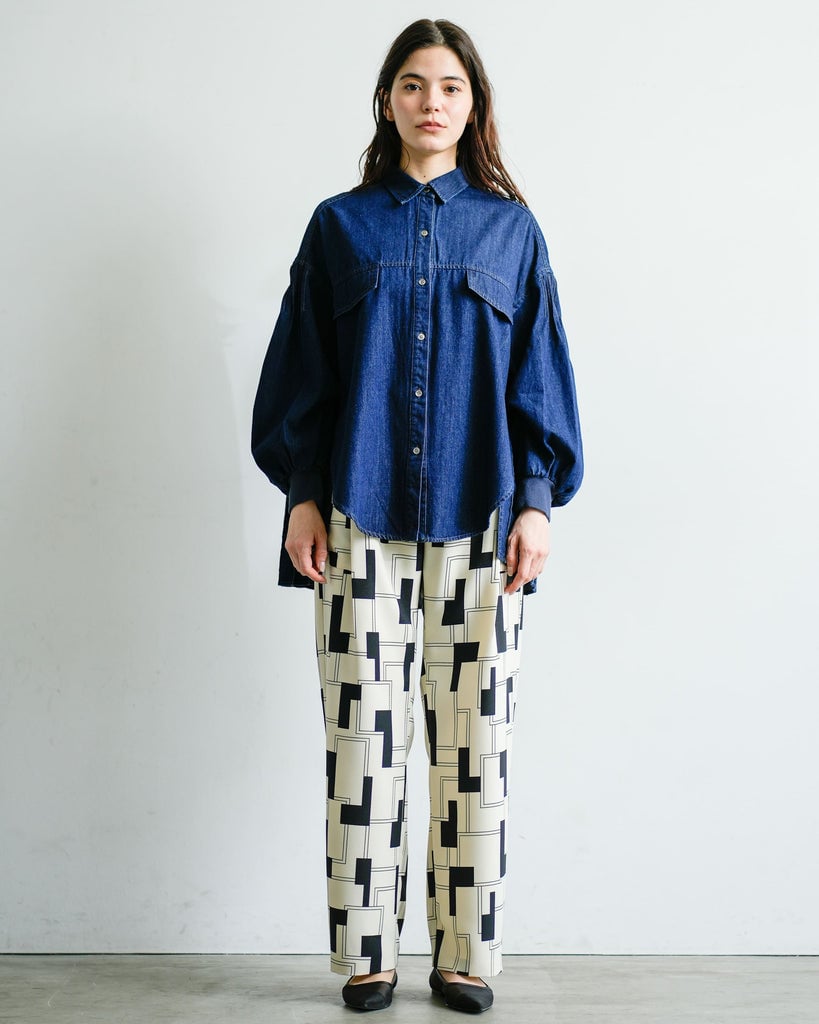 プリントパンツ ブロックプリントパンツ / Lalliamu | CALENDRIER online store