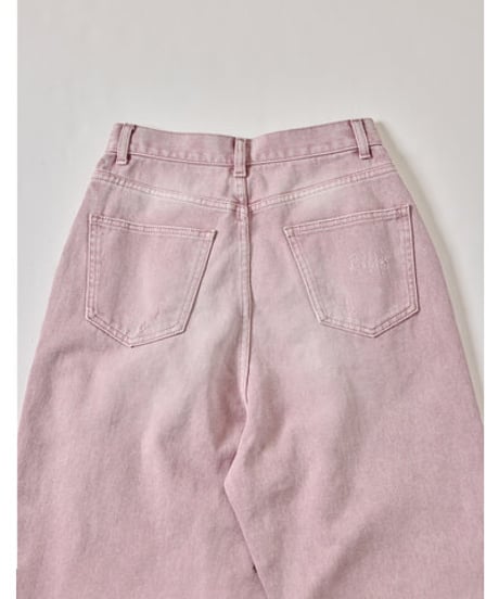 【再入荷✨】タックワイドデニムピンク Y252-31064-3  / YENN