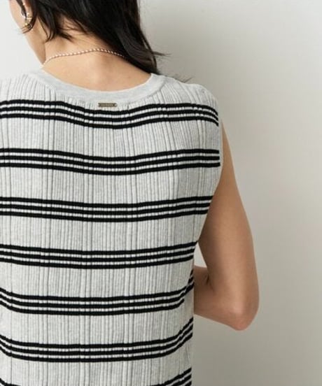 ランダムリブニットタンク　9263-695GS　 / CHIGNON