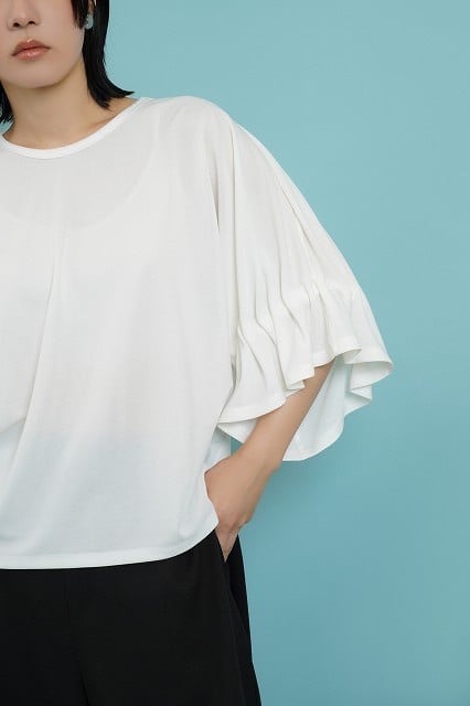 CYAN TOKYO♥新品未使用ギャザースリーブブラウス ギャザースリーブジャージーTOPS / CYANTOKYO | CALENDRIER onli