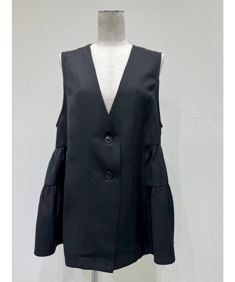 サイドティアードリネンベスト 601469 / CYAN tokyo | CALENDRIE