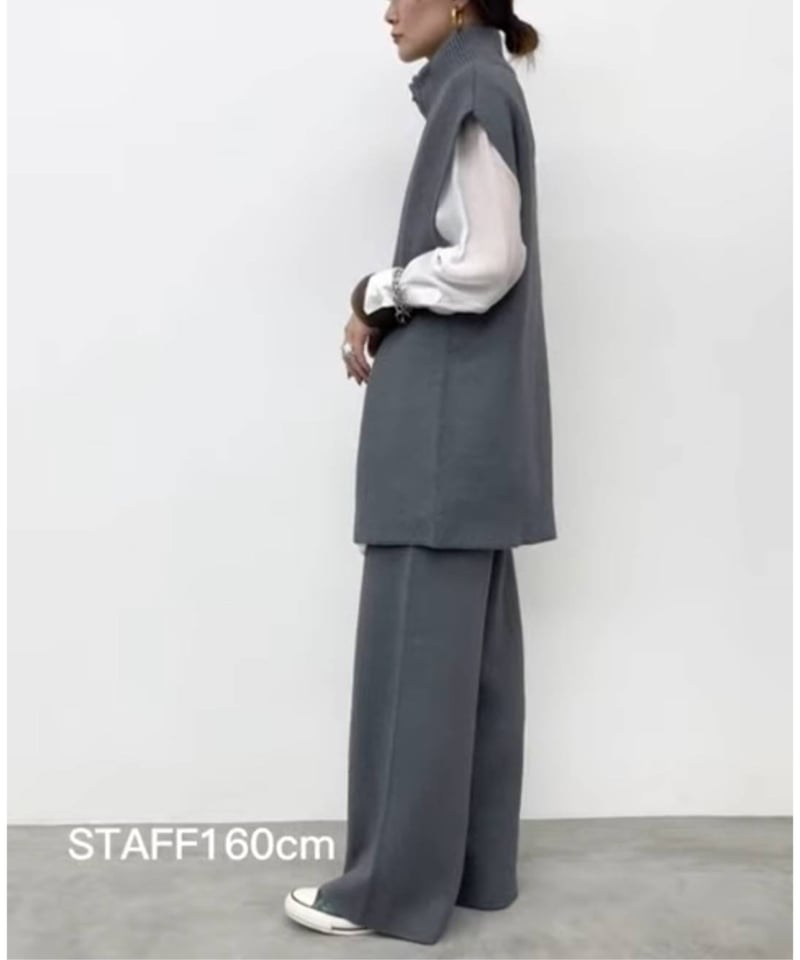 タートルロングベストニットパンツ セット / CLOCHE | CALENDRIER onli