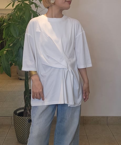五分袖タックデザインT 85674  / CLOCHE