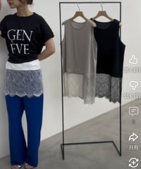 幅広レースカットタンク 61285738  / CLOCHE