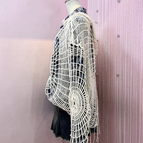 UNISEX【SK1336】ダメージ×クラッシュ チェック柄シャツ