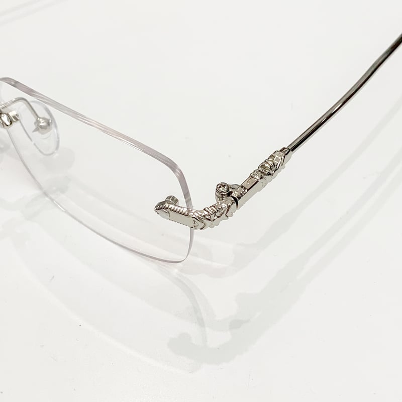 minusデニムレイのシームレスメガネ 29-0305/2】スクエアリムレスメガネ(2colors) | (me)