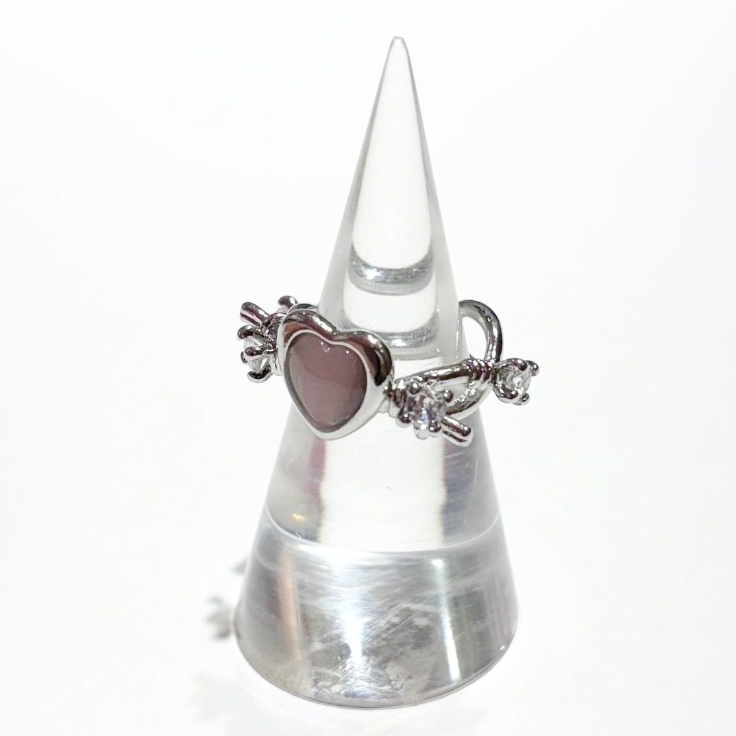 キャッツアイヴィンテージ風リング YWXY1088】キャッツアイハートリング | (me)