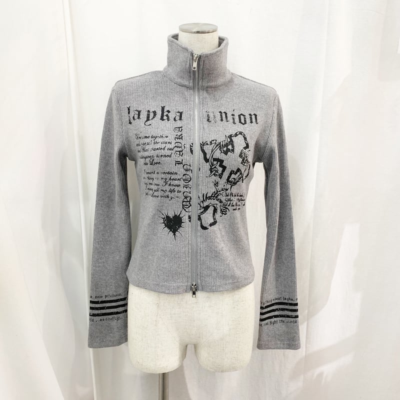 SK1873】クロスロゴプリント ZIPトップス(2colors) | (me)