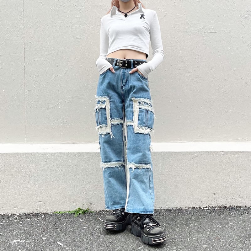 DENHAM ダメージデニムパンツ　SLIMFIT W30メンズレディース可 1021006524894025_01_3805w.jpeg