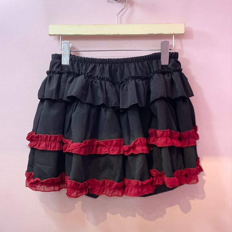 A-Aa6208】フリルティアードミニスカート | (me)