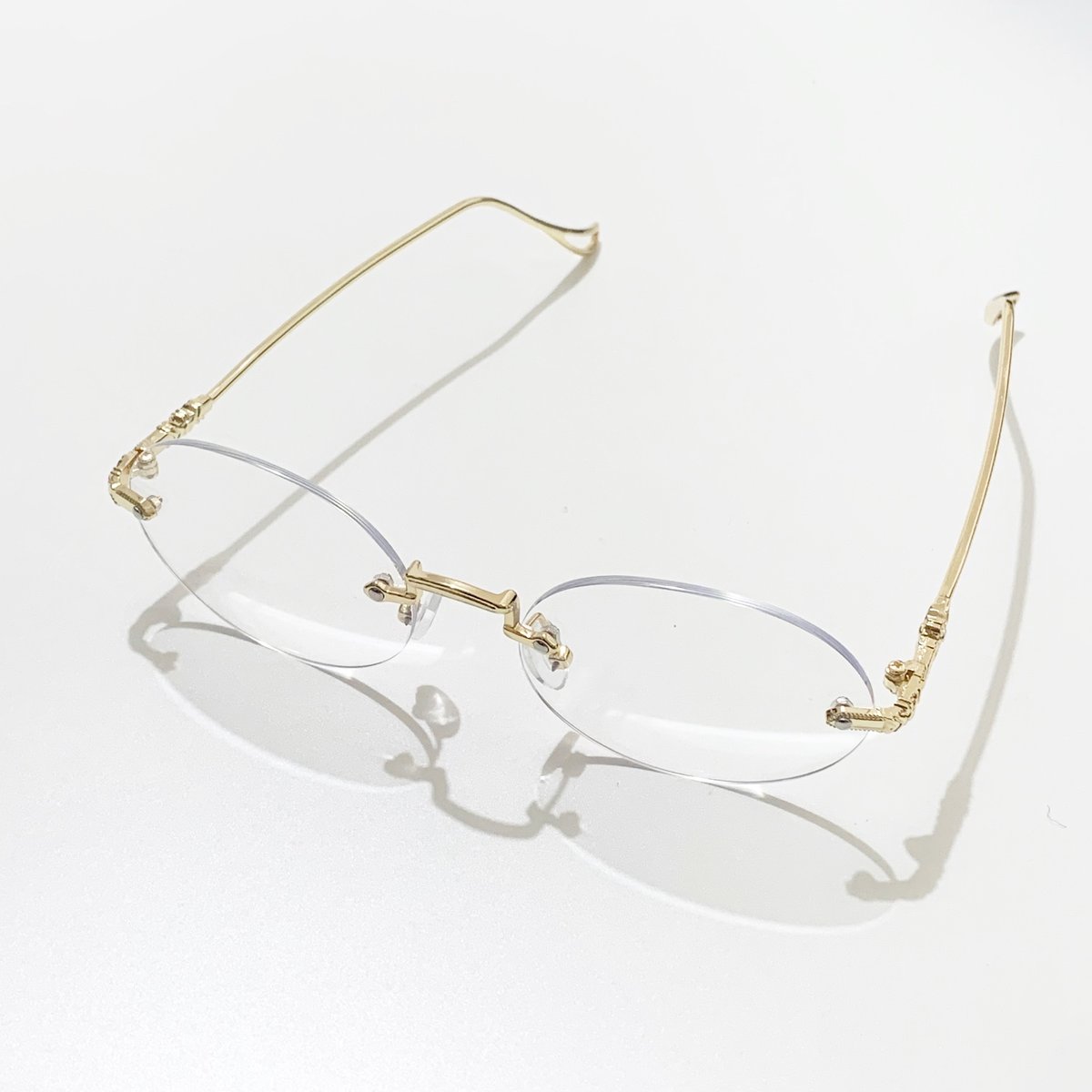 DIESEL ブレスレット +リムレスメガネ 29-0305/4】オーバルリムレスメガネ(2colors) | (me)