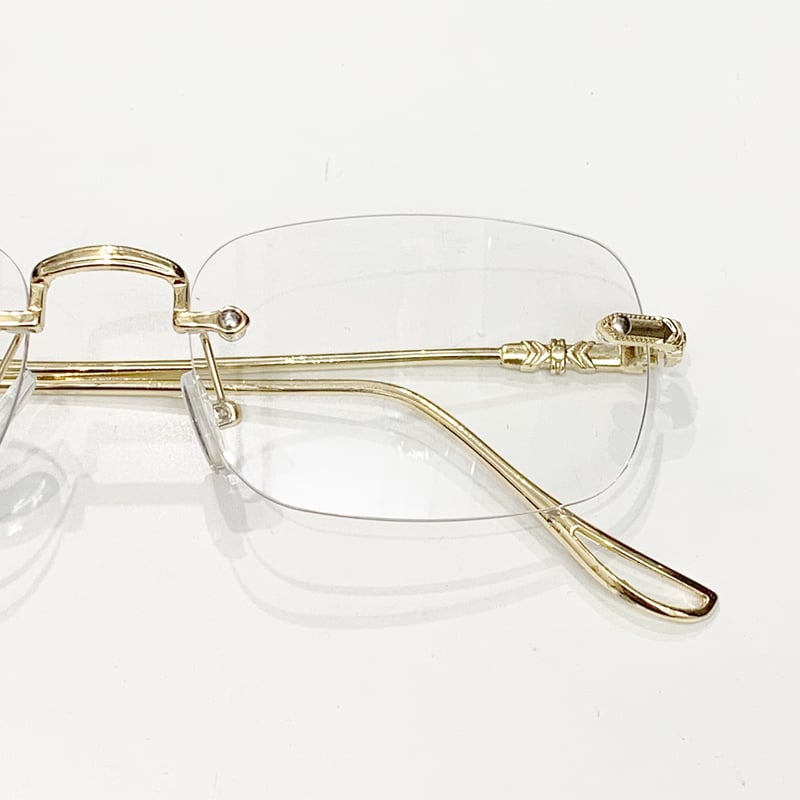 29-0305/2】スクエアリムレスメガネ(2colors) | (me)