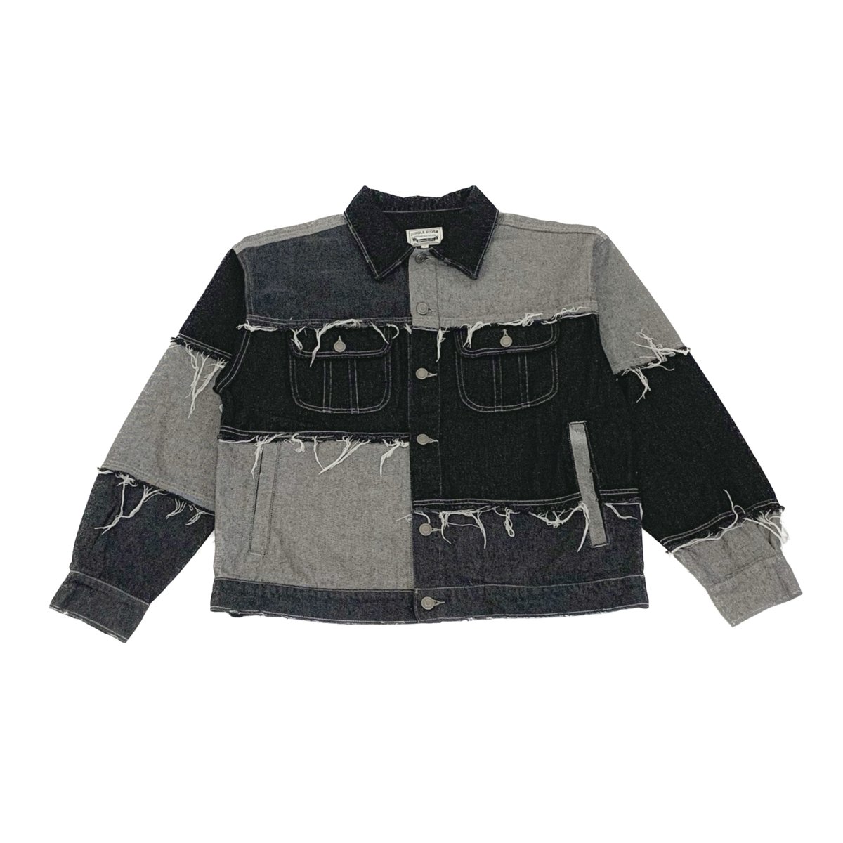 u39etsinta デニムパッチワークジャケット UNISEX【380373】パッチワークダメージデニムジャケット(2colors