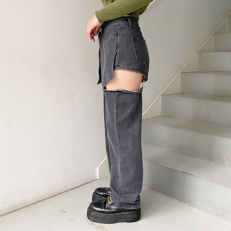 5054】絶対領域デニムパンツ(2colors) | (me)