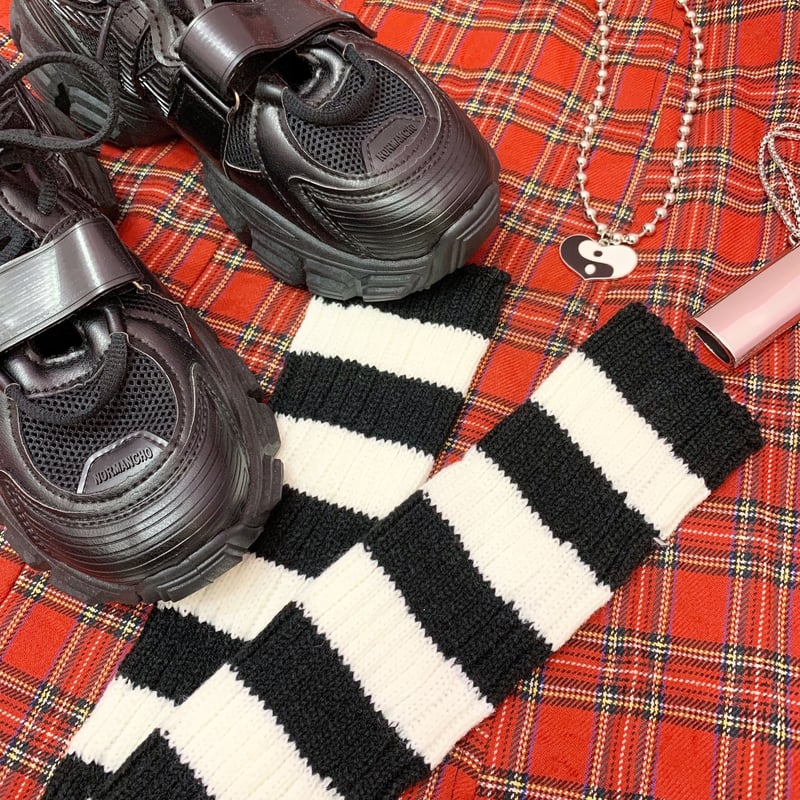 プトマヨ　チェック柄 レッグウォーマー付き 楽天市場】レッグカバー 春夏秋 レディース チェック柄 レッグ