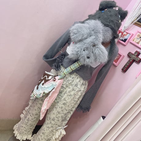 トワル柄スリットレースパンツ