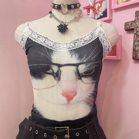 Angry cat キャミソール