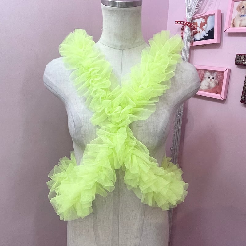 Tulle ribbon harness (リボン装飾チュールハーネス) Candy Stripper スカート FULL OF RIBBON HARNESS TULLE