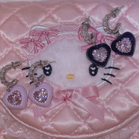 Heartストーンピアス