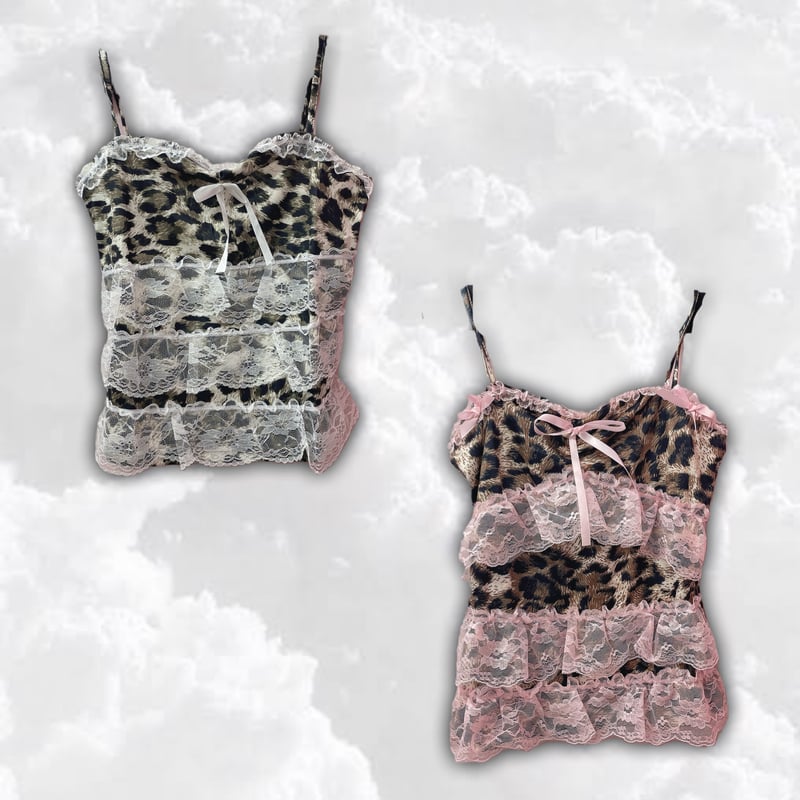 レオパードレースフリルキャミソール | Romantic Standard