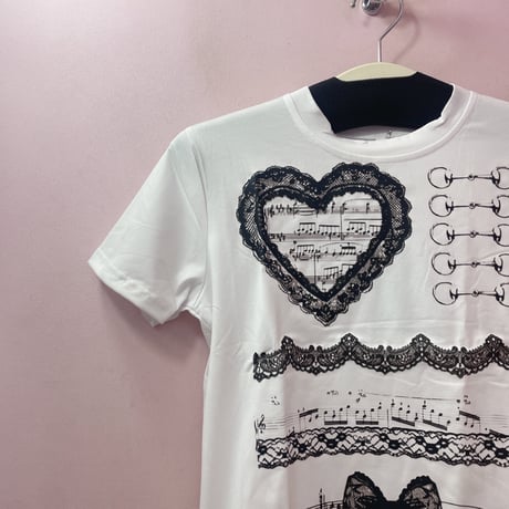Melody レースモノトーンTシャツ