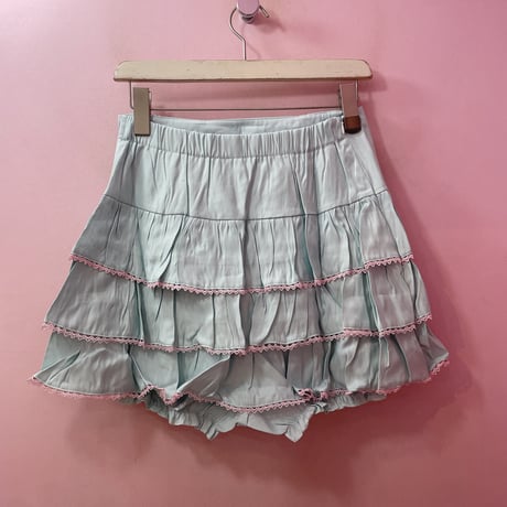 Pinkyレースアップティアードスカパン