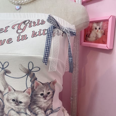 レトロkittyフリルベアトップ