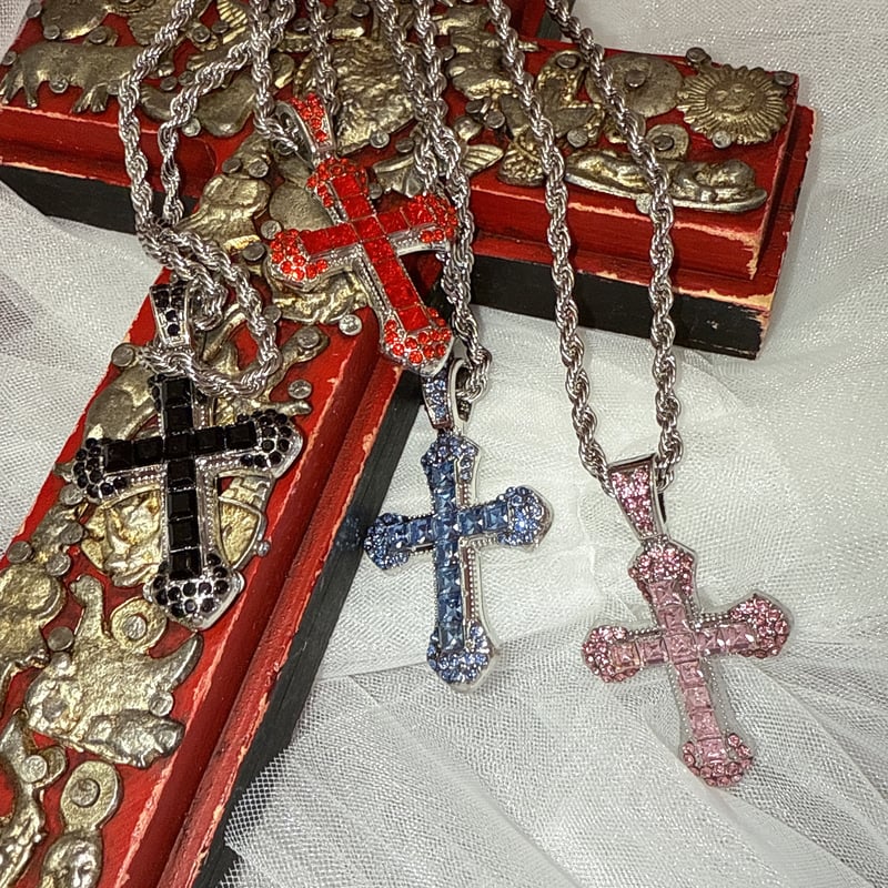 クロスビジューカラーネックレス | Romantic Standard ロマンティック