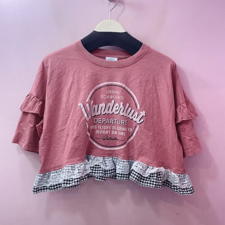 リメイクフリルロゴTシャツ B