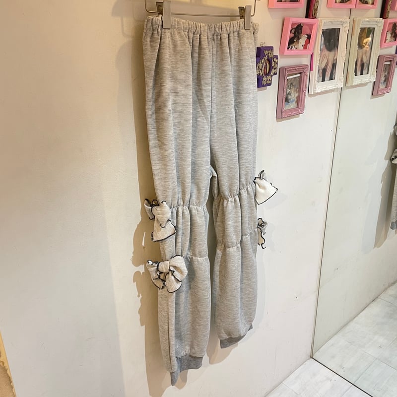 マーレンダム☆パンツ☆リボン付き MA*RS】クロスチャーム付きリボンプリーツスカパン - グレー