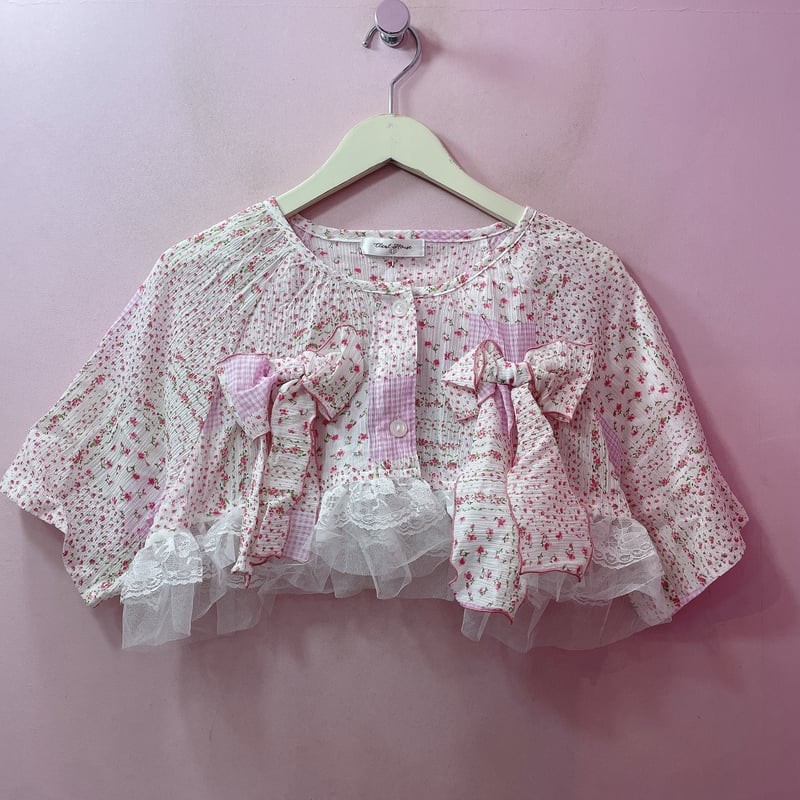 リメイクリボンレースパッチワークトップス | Romantic Standard