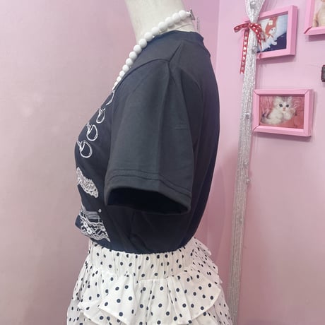 Melody レースモノトーンTシャツ