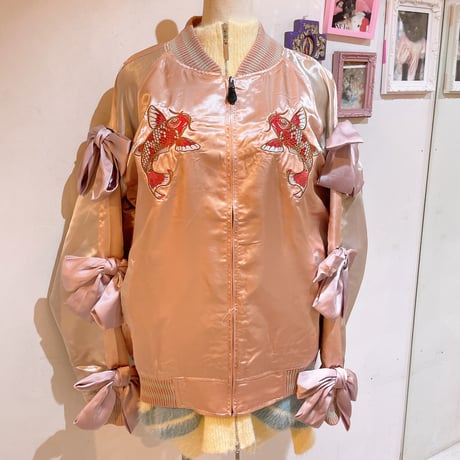 リボンスリーブスカジャン