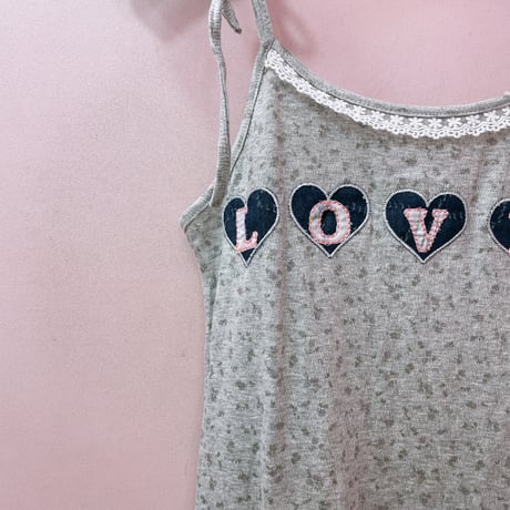 LOVE♡パッチフラワーキャミワンピース